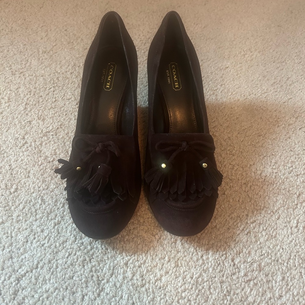 Coach Brown Wedge Shoes for Effortless Style